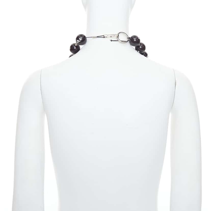 John Galliano Gothic Necklace Black Plastic Good condition - Box View