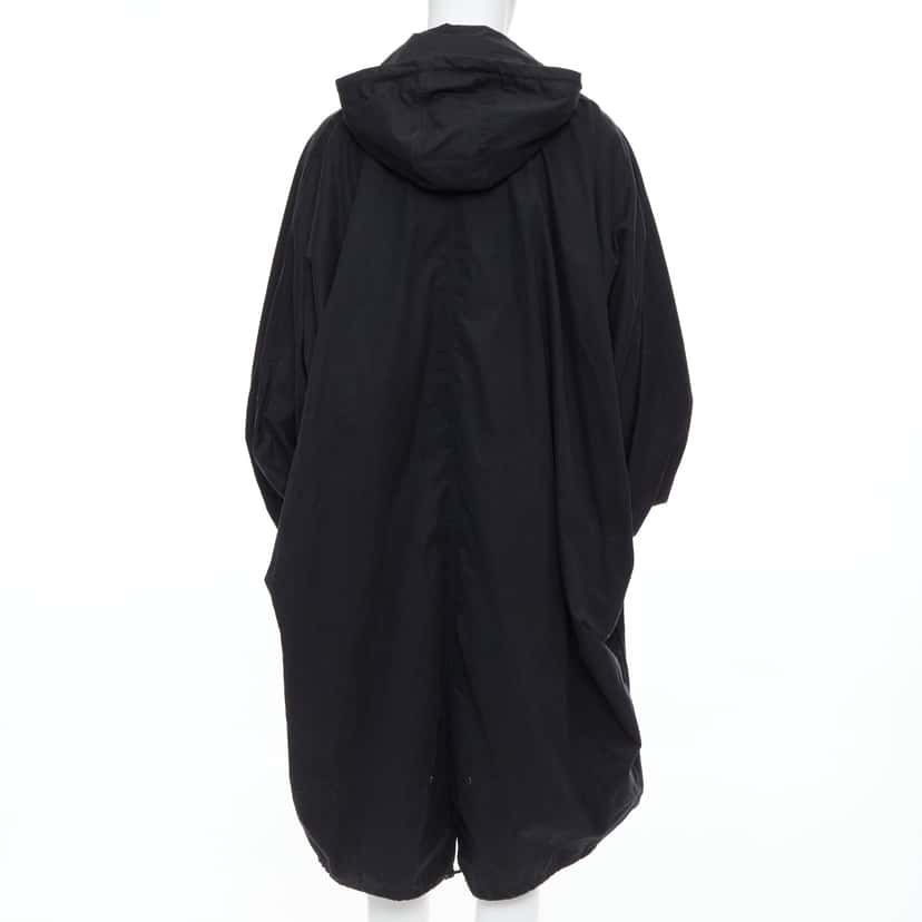Lemaire Black Cocoon Anorak Coat Black Cotton Fair condition - Box View
