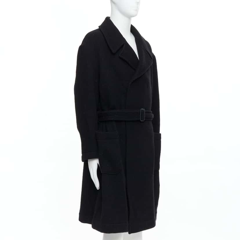 Yohji Yamamoto Black Wool Winter Coat Black Wool Very good condition - Inside View