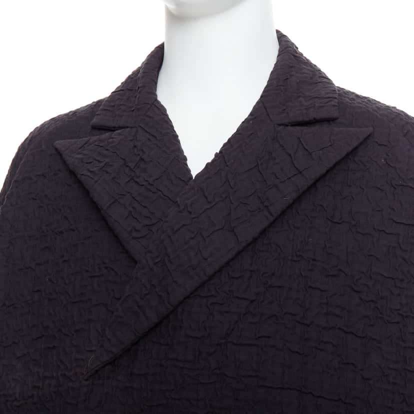 John Rocha Black Flare Raglan Coat Black Fair condition - Back View