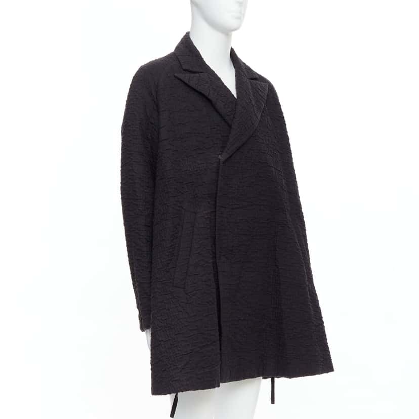 John Rocha Black Flare Raglan Coat Black Fair condition - Inside View
