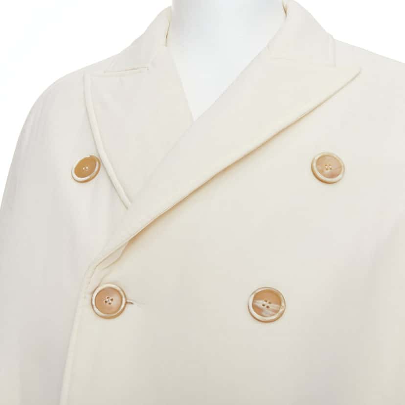 John Rocha Cream Horn Button Coat Ecru Good condition - Back View