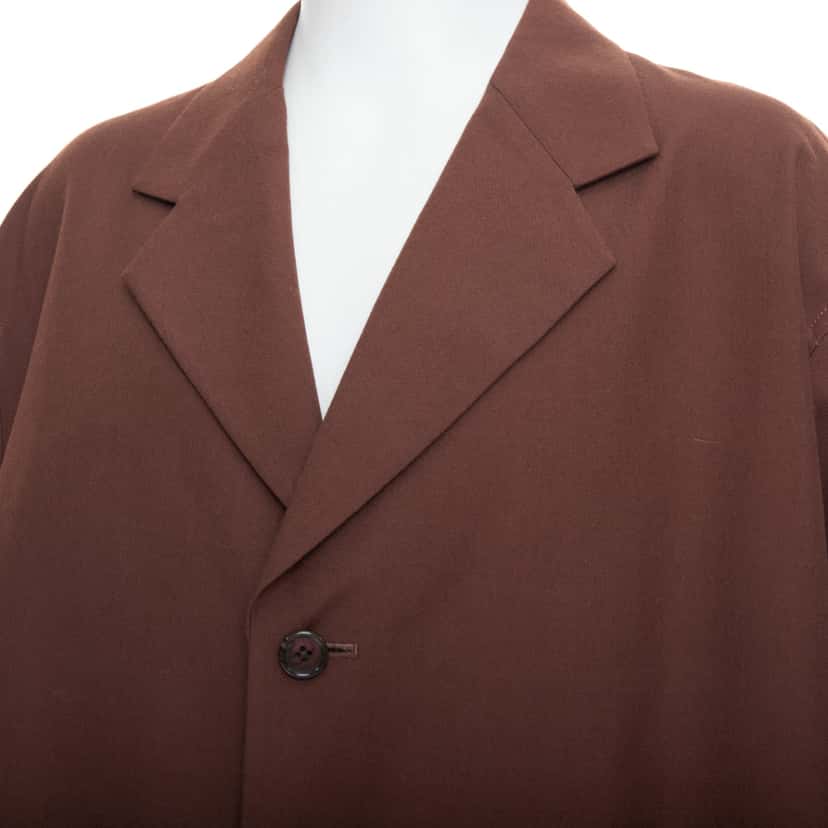 Yohji Yamamoto Brown Long Boxy Coat Brown Never worn - Back View