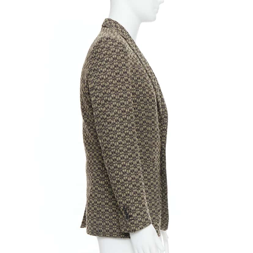 Maison Martin Margiela Brown Tweed Blazer Khaki Wool Very good condition - Model View