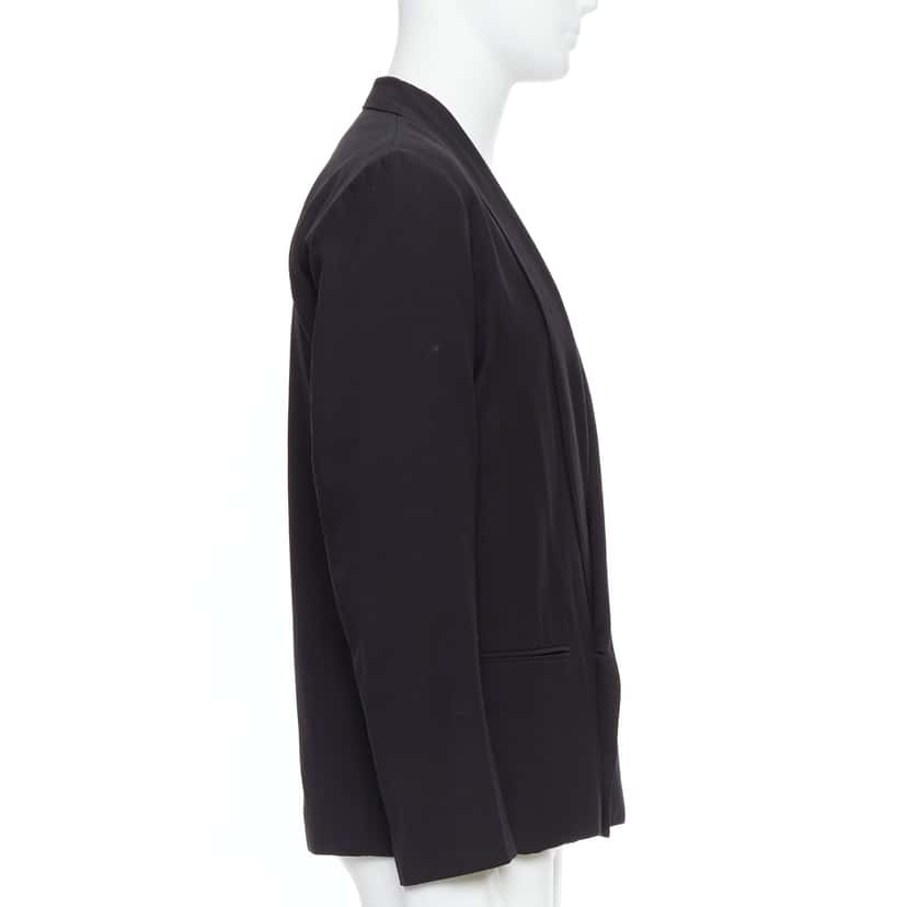 Lemaire Black Shawl Crop Blazer Black Wool Very good condition - Model View