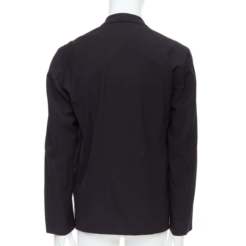Lemaire Black Shawl Crop Blazer Black Wool Very good condition - Box View