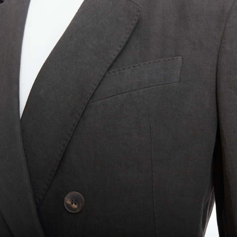 Haider Ackermann Grey Double Breasted Blazer Grey Linen Never worn - Back View