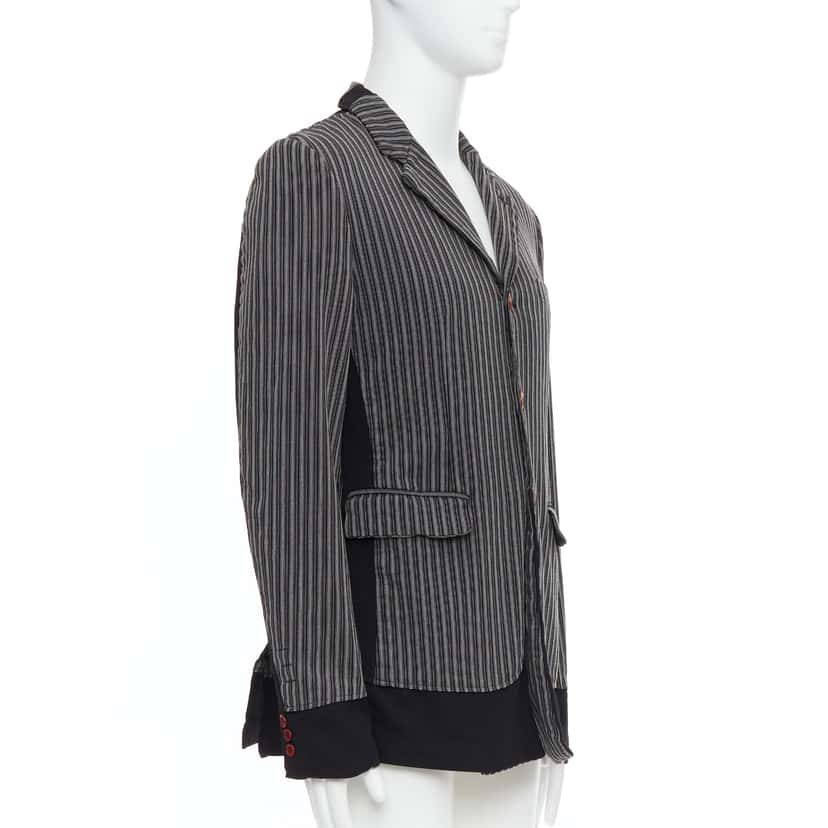 Comme Des Garcons Grey Striped Blazer Grey Wool Very good condition - Inside View