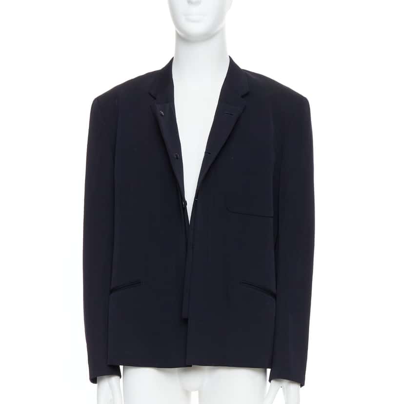 Yohji Yamamoto Black Deconstructed Blazer Black Wool Very good condition - Inside View