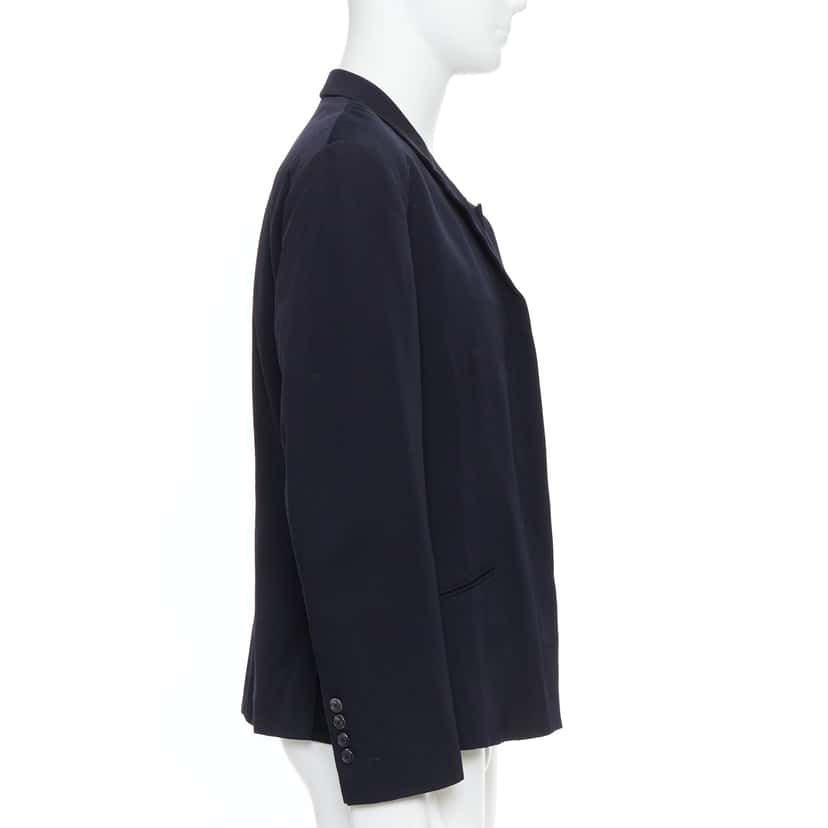 Yohji Yamamoto Black Deconstructed Blazer Black Wool Very good condition - Box View