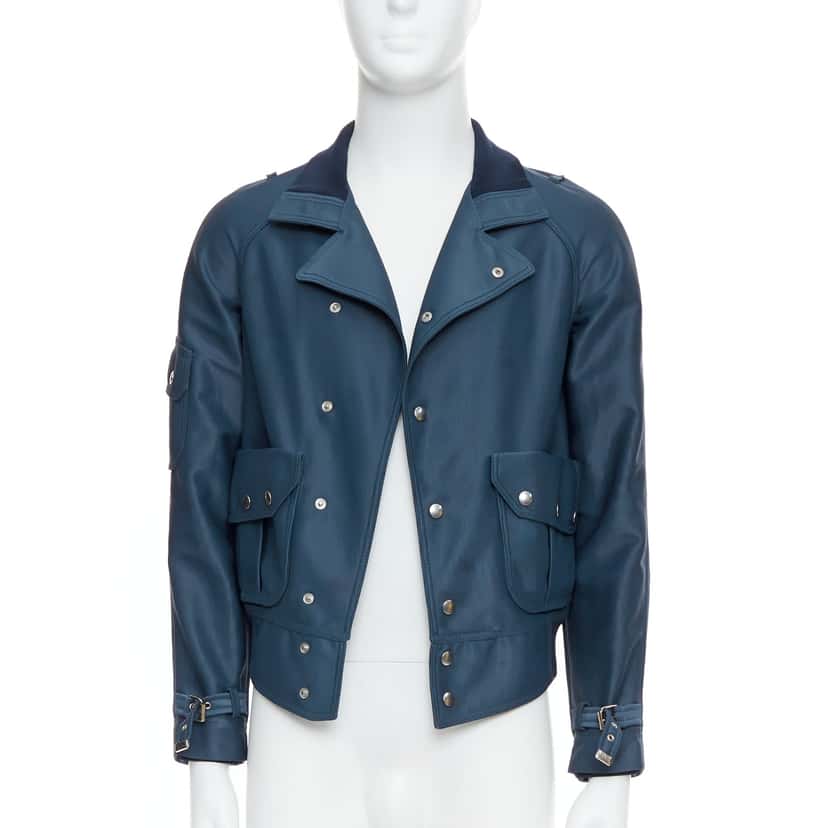 Balenciaga Green Check Overshirt Blue Polyester Very good condition - Front View