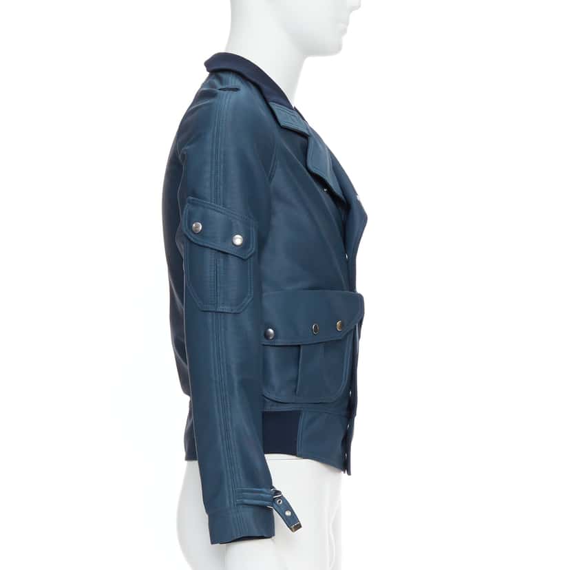 Balenciaga Green Check Overshirt Blue Polyester Very good condition - Box View
