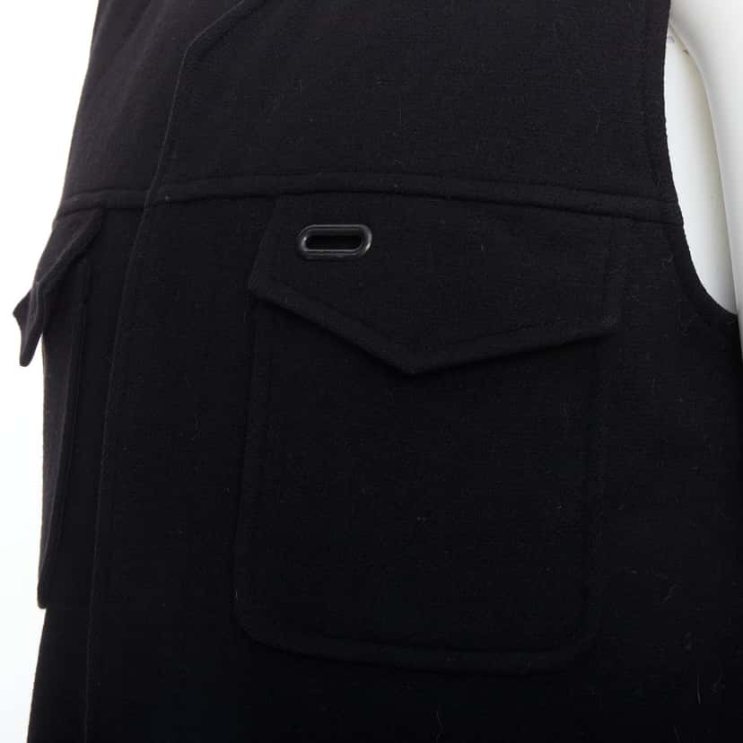 Maison Martin Margiela Oval Pocket Vest Black Very good condition - Back View
