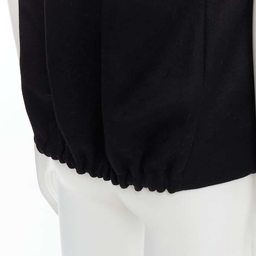 Lemaire Topstitch Waistcoat Vest Black Wool Very good condition - Back View