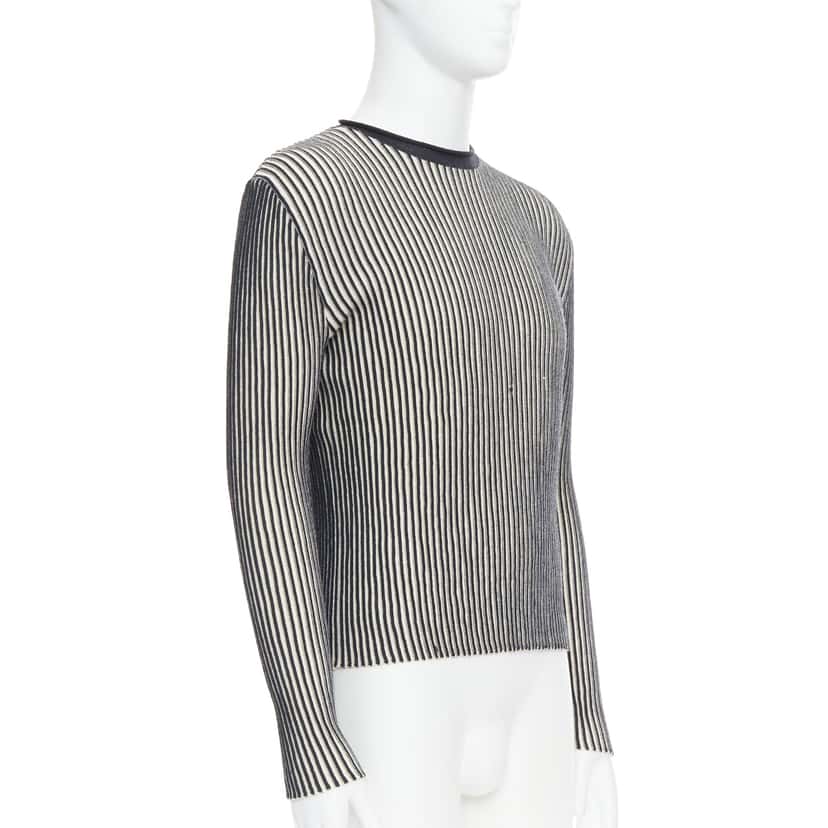 Jean Paul Gaultier Ribbed Wool Top White Wool Good condition - Inside View