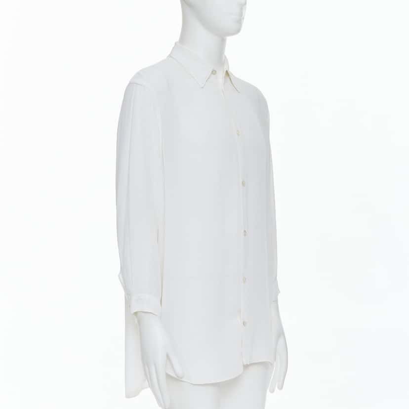 Yohji Yamamoto Drape Sleeve Shirt White Cotton Never worn - Inside View