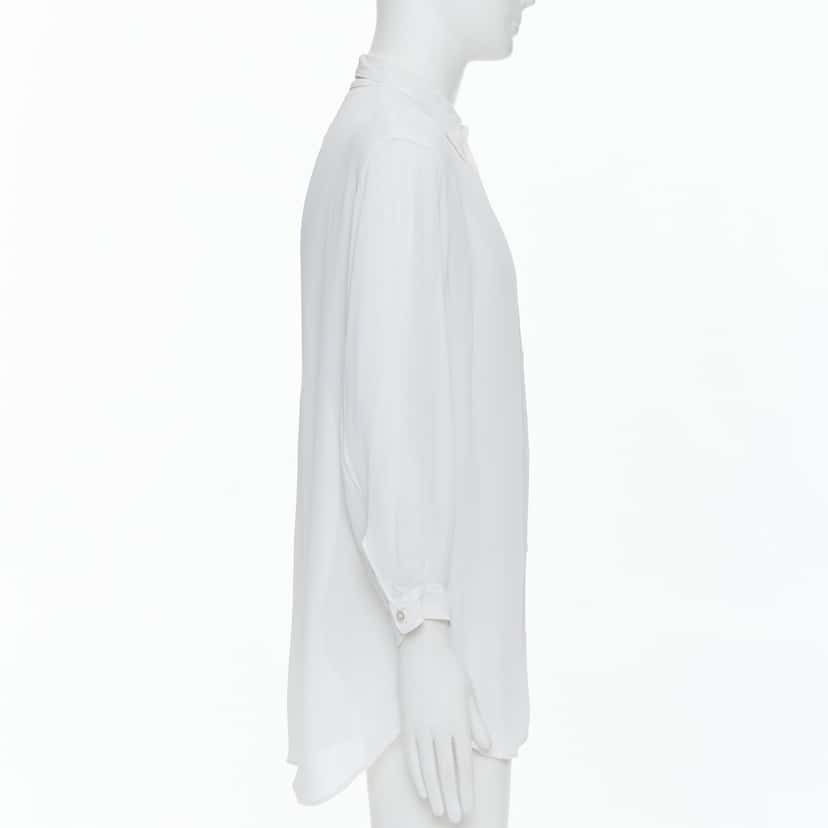 Yohji Yamamoto Drape Sleeve Shirt White Cotton Never worn - Model View