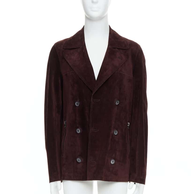 Lanvin Brown Suede Double Jacket Brown Leather Good condition - Inside View