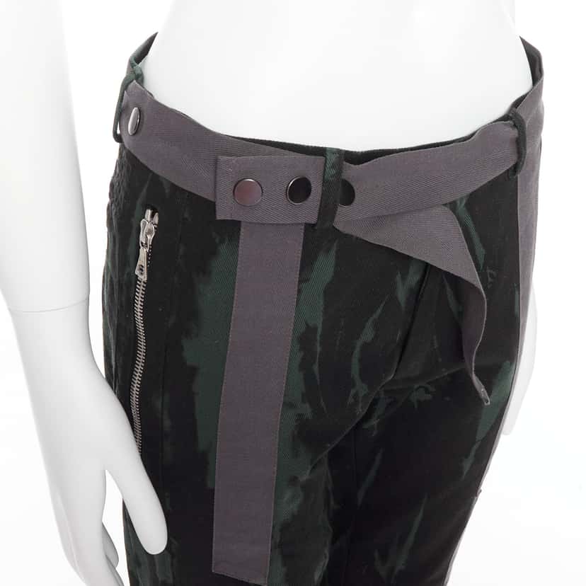 Dries Van Noten Tie Dye Jeans Green Cotton Good condition - Back View