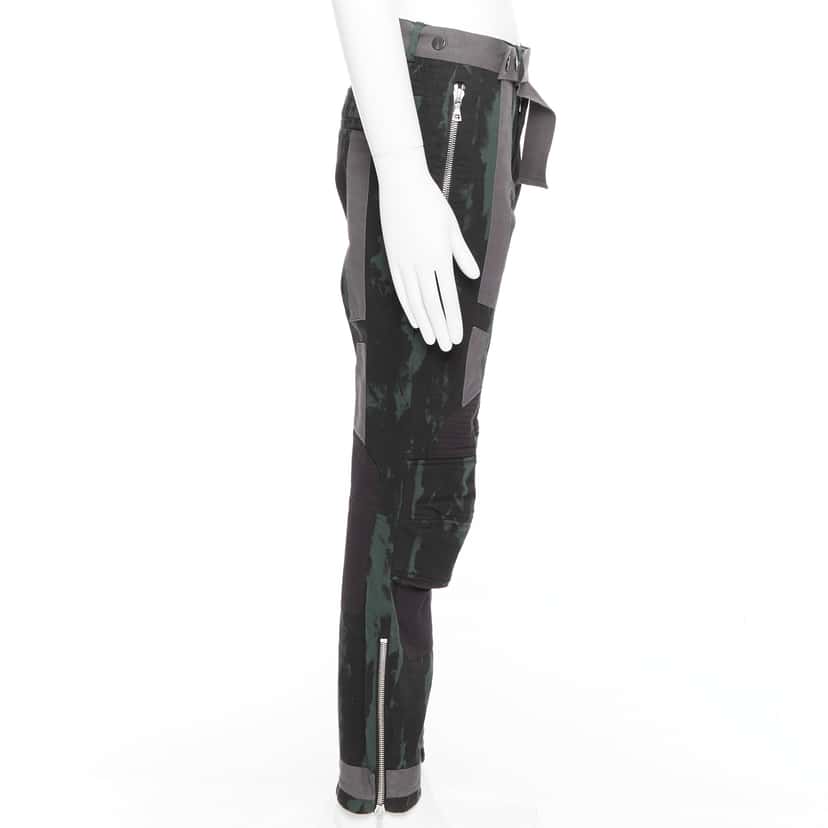 Dries Van Noten Tie Dye Jeans Green Cotton Good condition - Model View