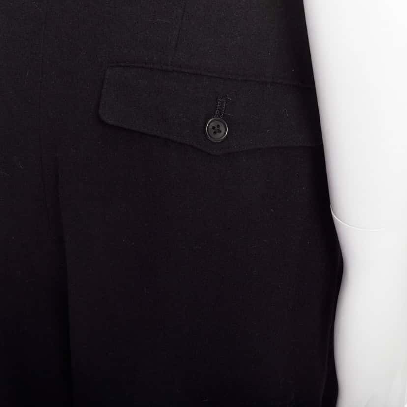 Yohji Yamamoto Pleated Wool Pants Black Wool Never worn - Back View