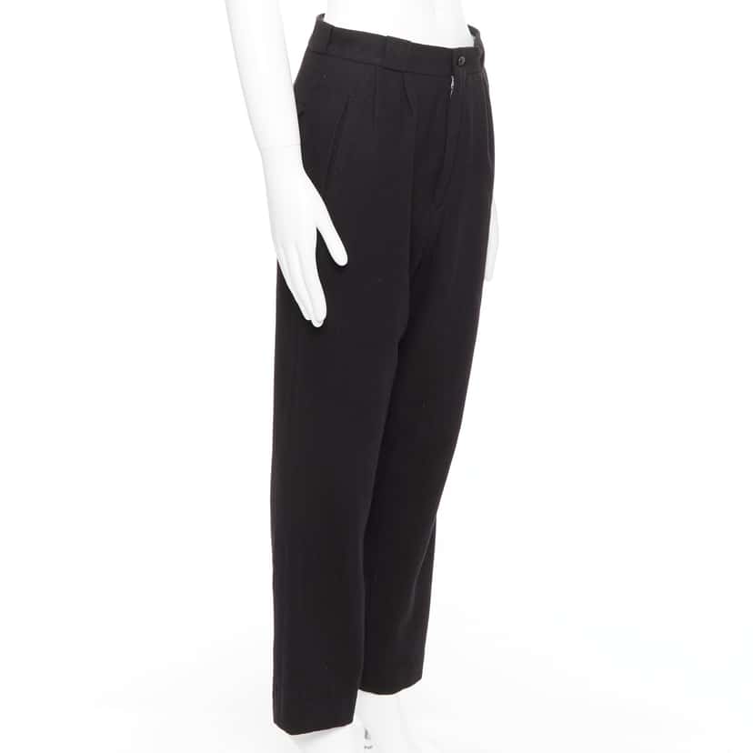 Yohji Yamamoto Pleated Wool Pants Black Wool Never worn - Inside View