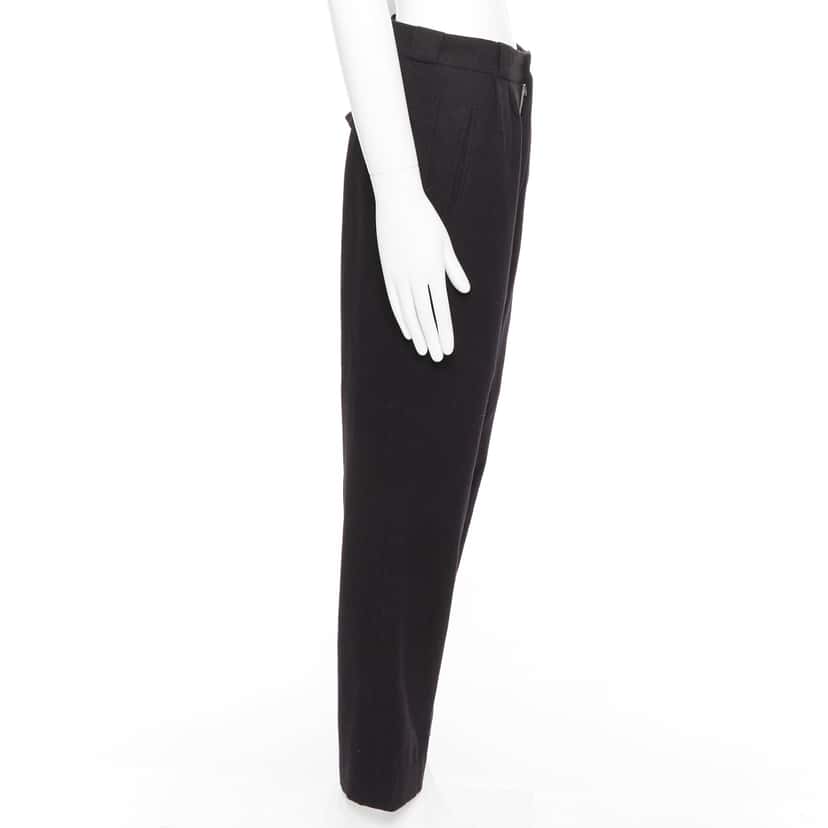 Yohji Yamamoto Pleated Wool Pants Black Wool Never worn - Model View