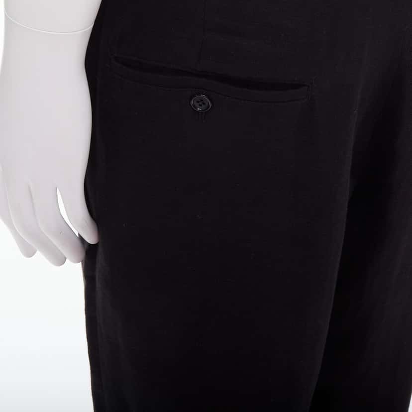 Yohji Yamamoto Tapered Wide Pants Black Linen Good condition - Back View