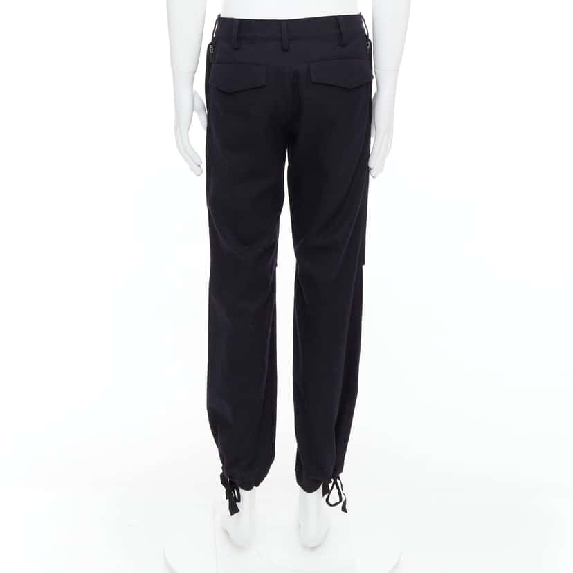 Yohji Yamamoto Drawstring Wide Pants Black Wool Very good condition - Box View