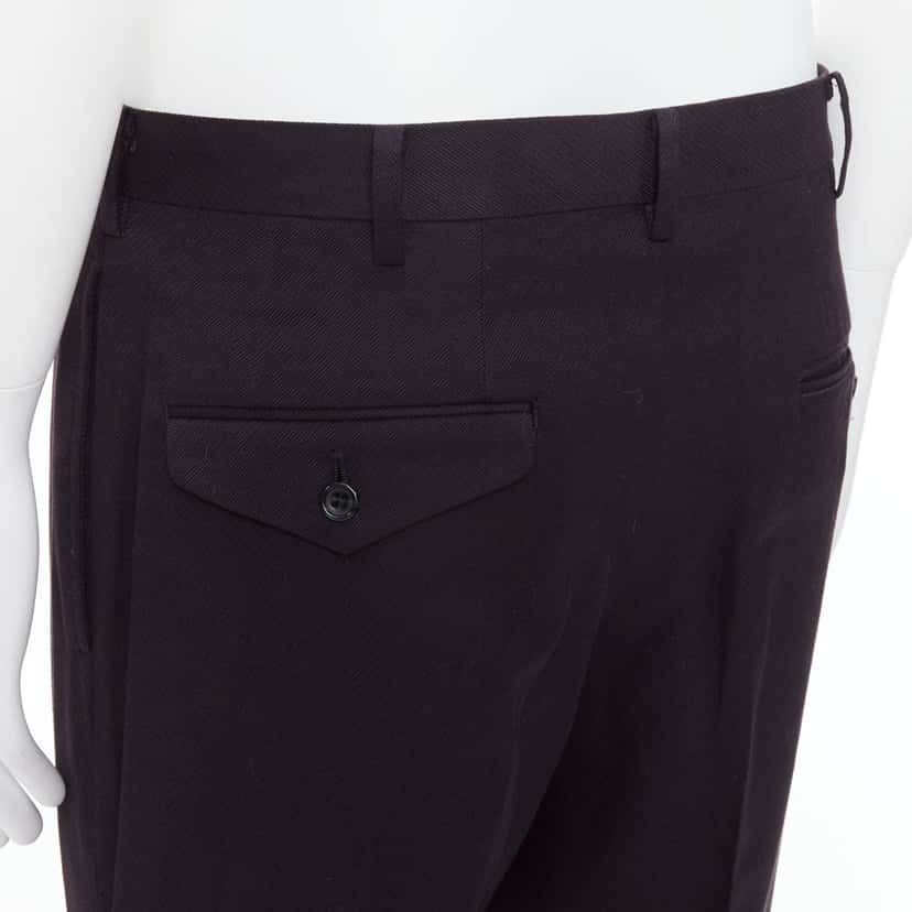 Yohji Yamamoto Wool Blend Pants Brown Very good condition - Back View