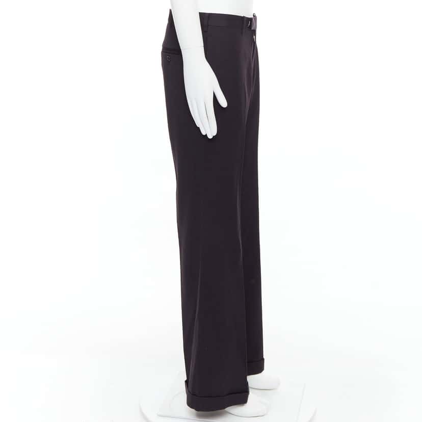 Yohji Yamamoto Wool Blend Pants Brown Very good condition - Model View