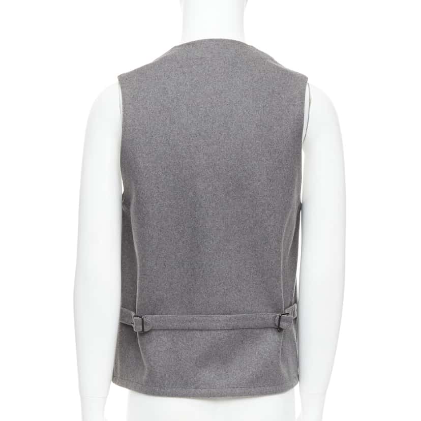 Lemaire Tape Bonded Vest Grey Wool Very good condition - Box View