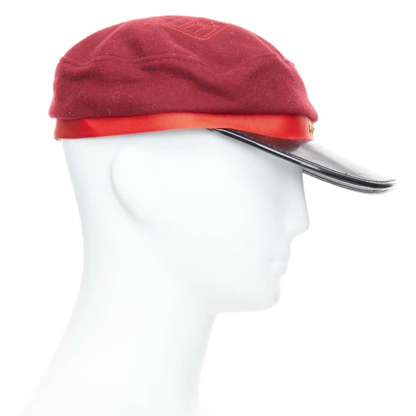 Comme Des Garcons Red Wool Officer Hat Red Wool Fair condition - Inside View