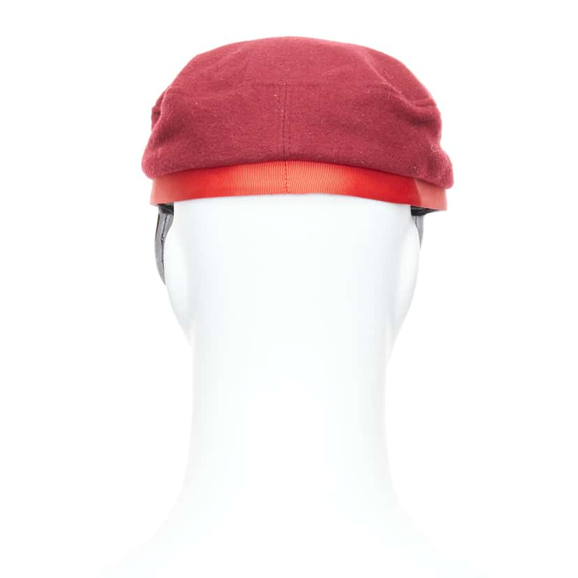 Comme Des Garcons Red Wool Officer Hat Red Wool Fair condition - Model View
