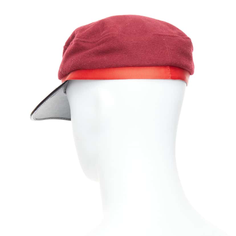 Comme Des Garcons Red Wool Officer Hat Red Wool Fair condition - Box View