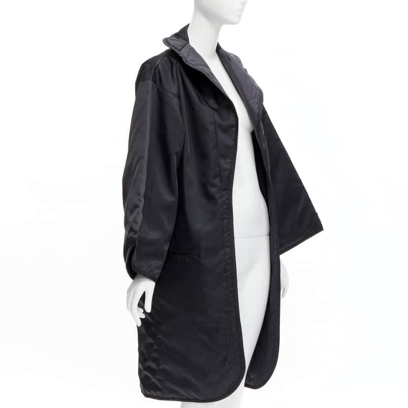 Yohji Yamamoto Black Padded Kimono Coat Black Never worn - Inside View