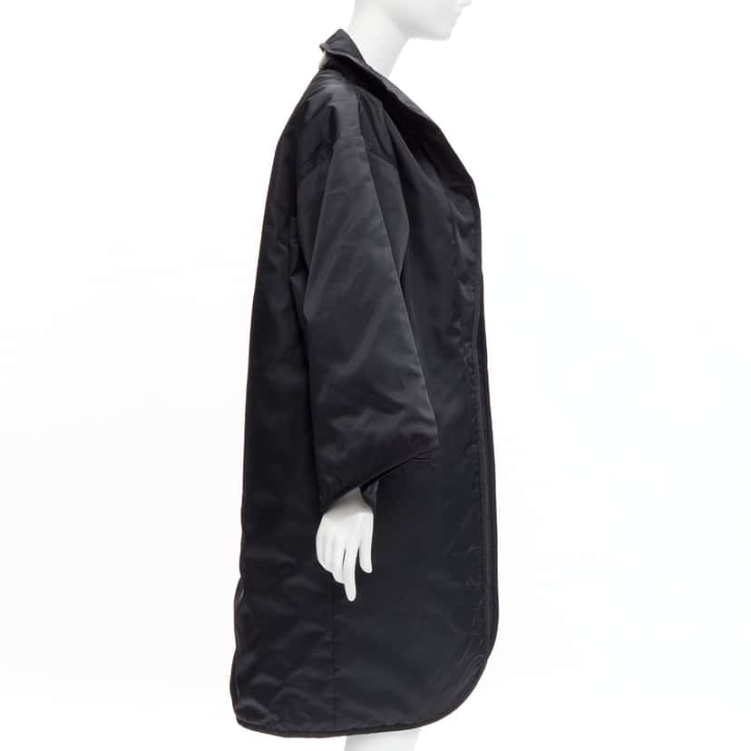 Yohji Yamamoto Black Padded Kimono Coat Black Never worn - Model View