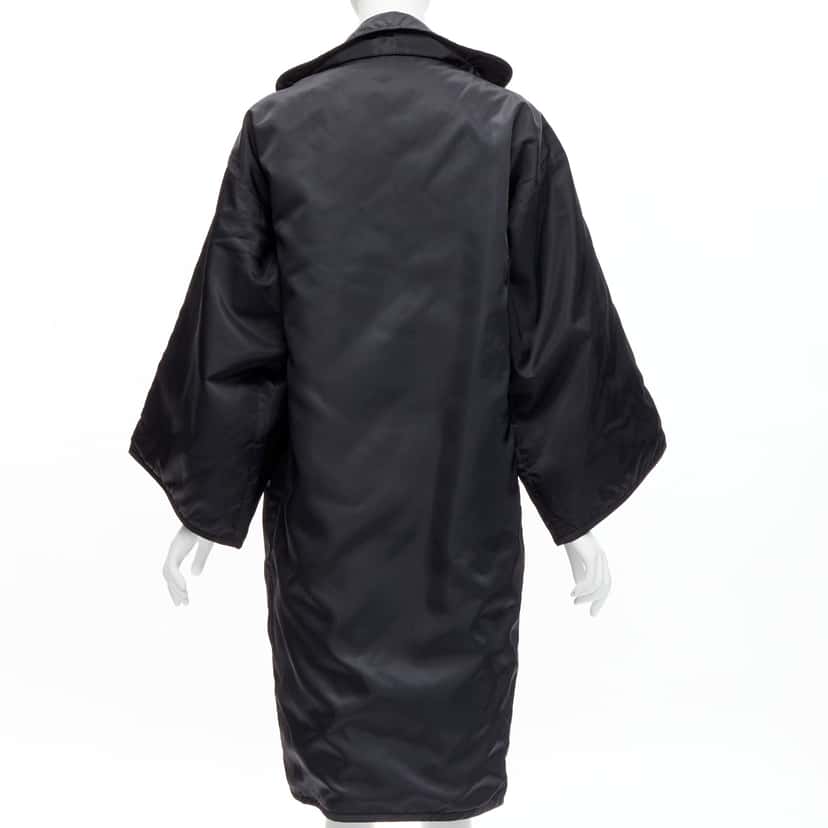 Yohji Yamamoto Black Padded Kimono Coat Black Never worn - Box View