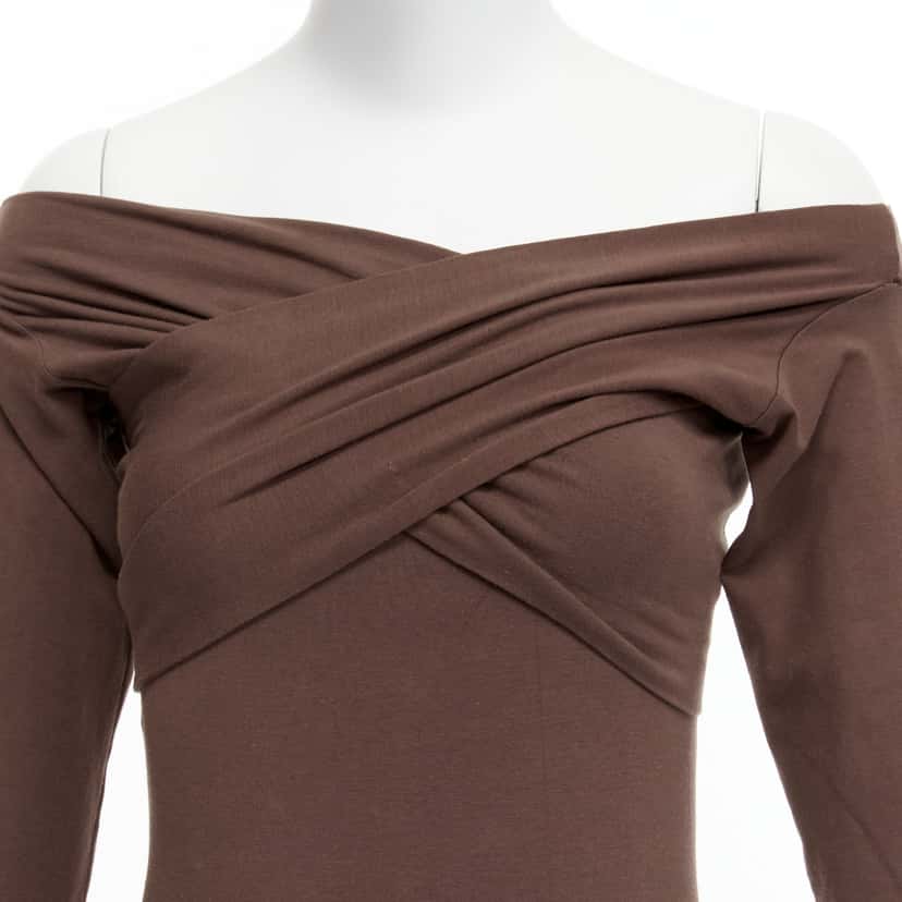Romeo Gigli Criss Cross Dress Brown Cotton Very good condition - Back View