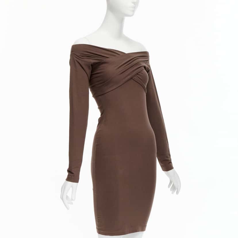 Romeo Gigli Criss Cross Dress Brown Cotton Very good condition - Inside View