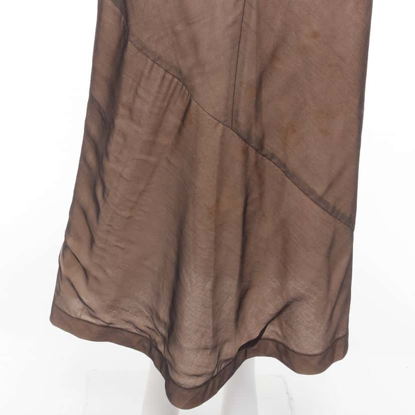 Comme Des Garcons Sheer Overlay Dress Beige Cotton Fair condition - Back View
