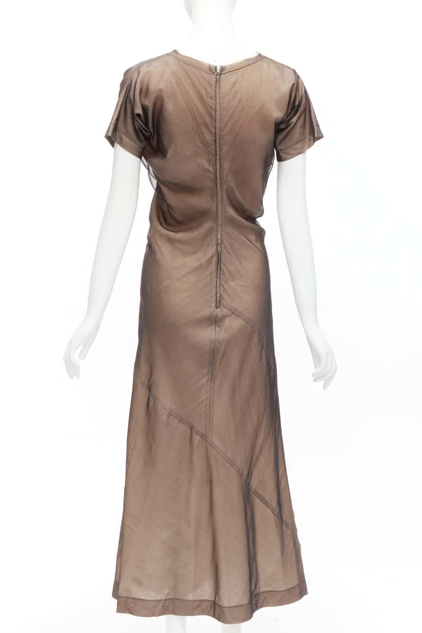 Comme Des Garcons Sheer Overlay Dress Beige Cotton Fair condition - Box View