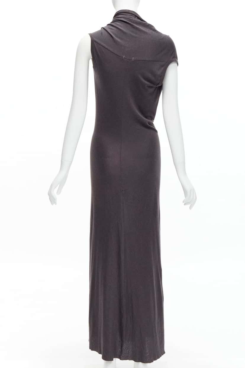 Comme Des Garcons Cowl Flutter Dress Grey Polyester Very good condition - Box View