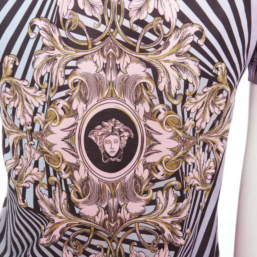 Versace Baroque Print Shirt MultiColor Cotton Never worn, with tag - Back View