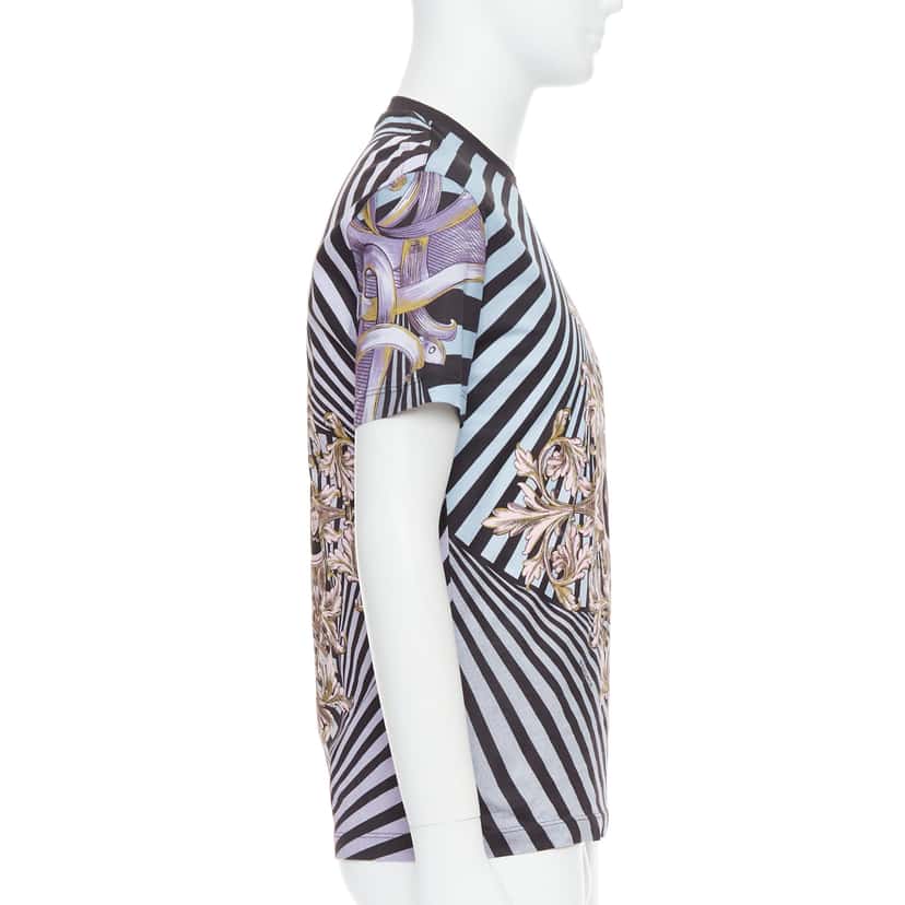 Versace Baroque Print Shirt MultiColor Cotton Never worn, with tag - Model View