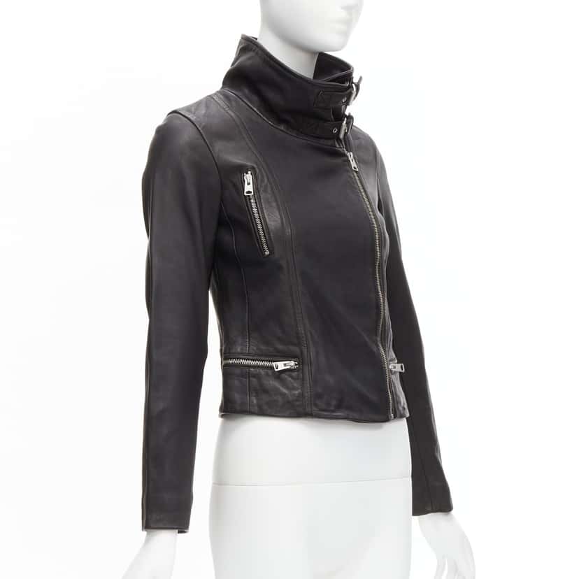 All Saints Bales Black Leather Never worn - Model View