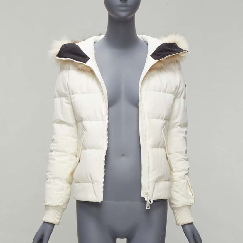 Rossignol Ivory Fur Hooded Puffer Ecru Polyamide Good condition - Inside View