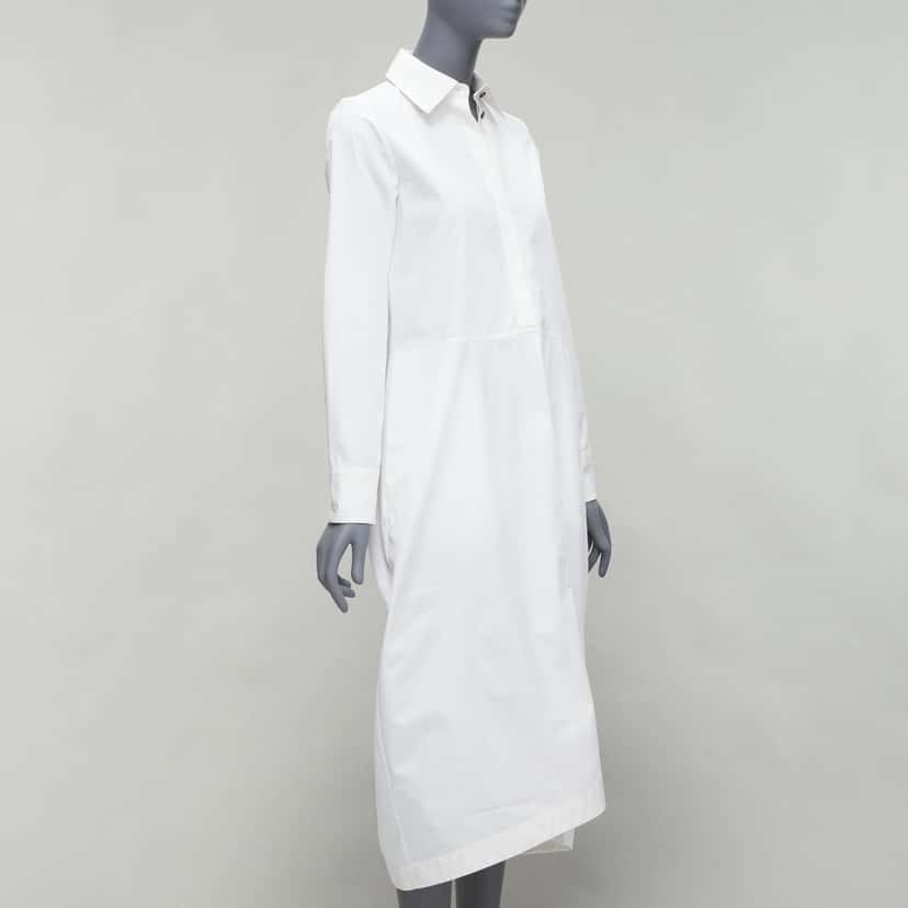 Jil Sander Minimal Shirt Dress White Cotton Very good condition - Inside View