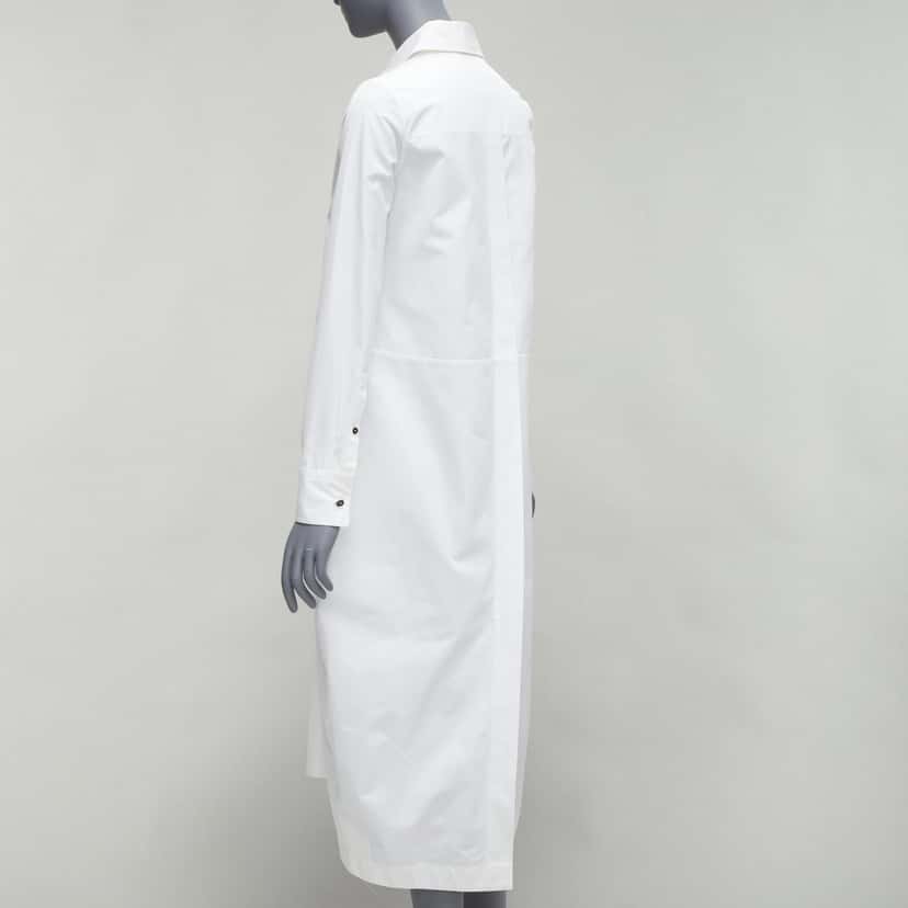Jil Sander Minimal Shirt Dress White Cotton Very good condition - Box View