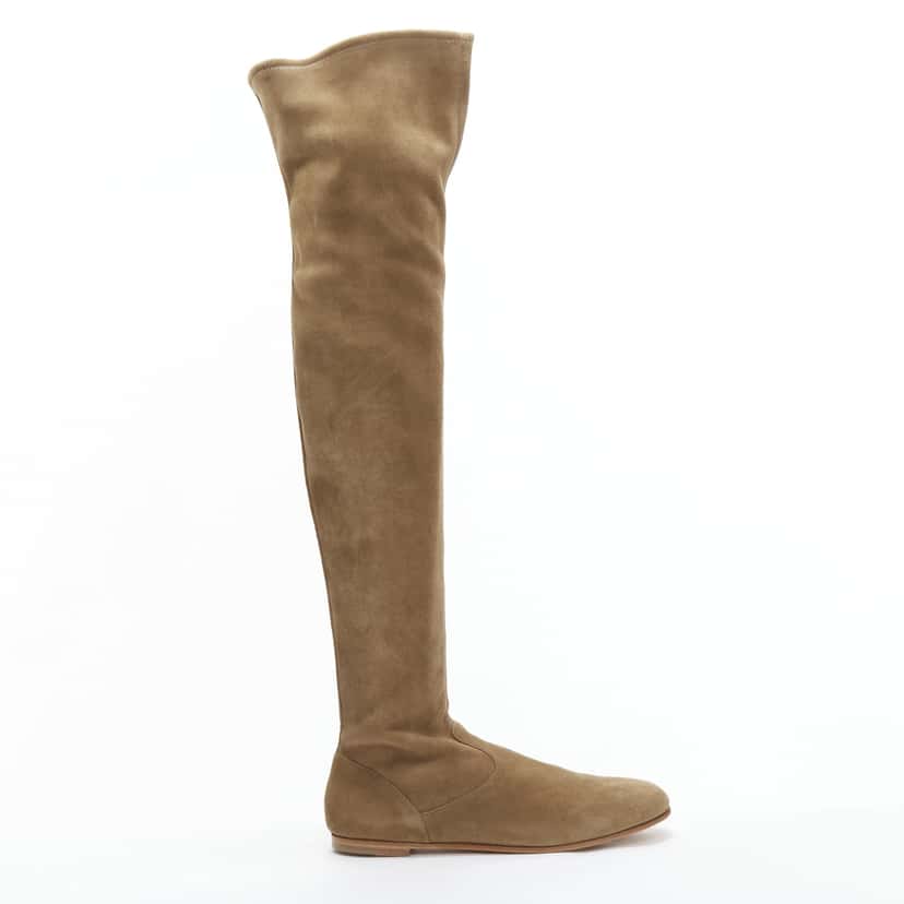 Gianvito Rossi Camoscio Brown Leather Good condition - Front View